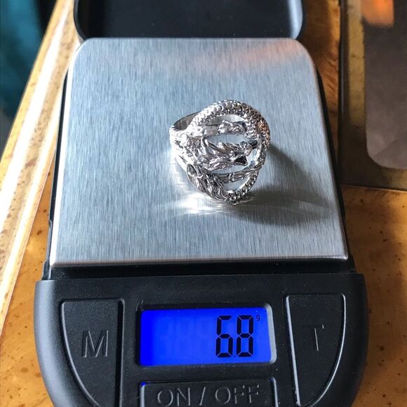 Sterling Silver Dragon Ring - Picture 8 of 8